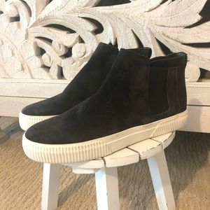 Vince Black Suede High-Top Sneakers